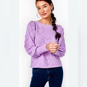 Lilly Pulitzer - Lavender Kippa Heart Sweater